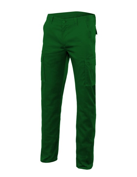 PANTALON MULTIBOLSILLO STRETCH. VERDE TALLA 34-64